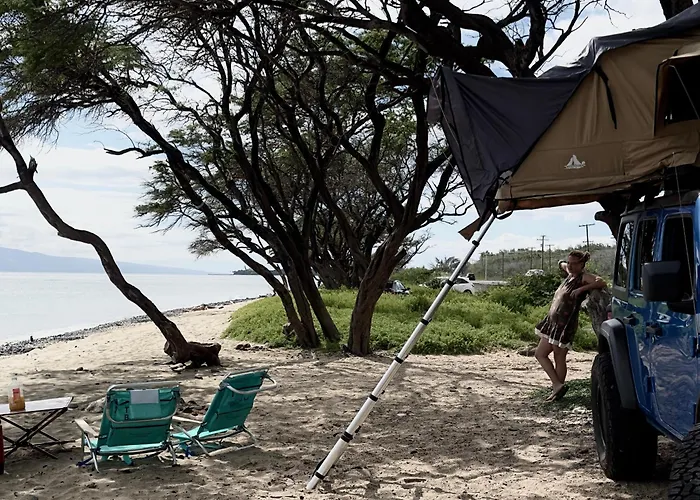 Embark On A Journey Through Maui With Aloha Glamp\'S Jeep And Rooftop Tent Allows You To Discover Diverse Campgrounds, Unveiling The Island\'S Beauty From Unique Perspectives Each Day