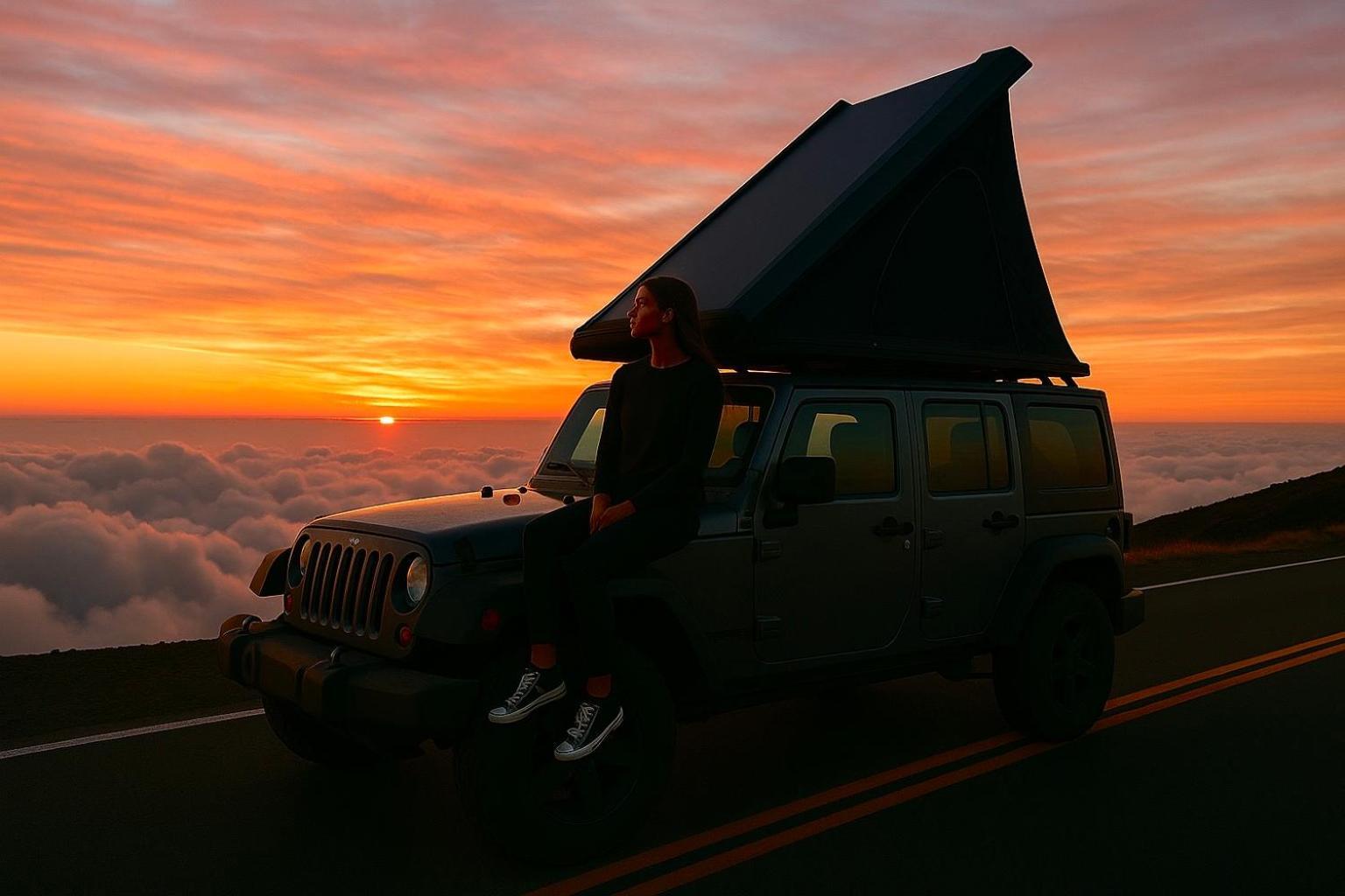 Glamping Embark On A Journey Through Maui With Aloha Glamp's Jeep And Rooftop Tent Allows To Discover Diverse Campgrounds, Unveiling The Island's Beauty From Unique Perspectives Each Day